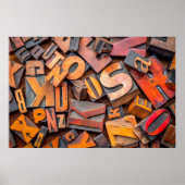 Alphabet abstrakt - Hintergrund zufälliger Buchsta Poster (Vorne)