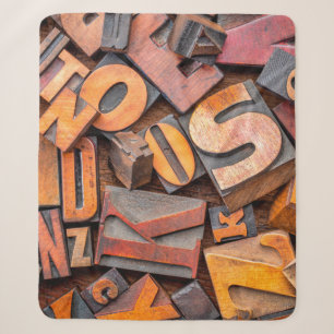 Alphabet abstrakt - Hintergrund zufälliger Buchsta Sherpadecke