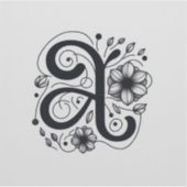 Alphabet Adornments Custom Vinyl Letter Sticker" Aufkleber (Vorderseite)