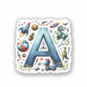 Alphabet Adventure 'A' Aufkleber. Aufkleber (Vorderseite)