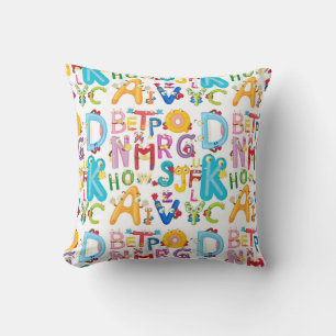 Alphabet Adventures Kinder werfen Kissen