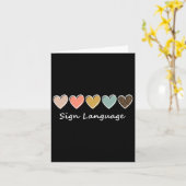 Alphabet American Asl Teacher Sing Language Karte (Gelbe Blume)