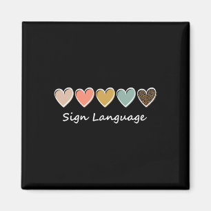 Alphabet American Asl Teacher Sing Language Magnet
