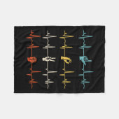 Alphabet American Sing Language Asl Teacher Heartb Fleecedecke (Vorderseite (Horizontal))