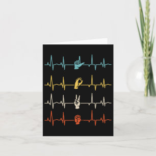 Alphabet American Sing Language Asl Teacher Heartb Karte