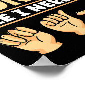 Alphabet American Sing Language Asl Teacher I Need Poster (Ecke)