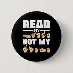 Alphabet American Sing Language Asl Teacher Quote Button