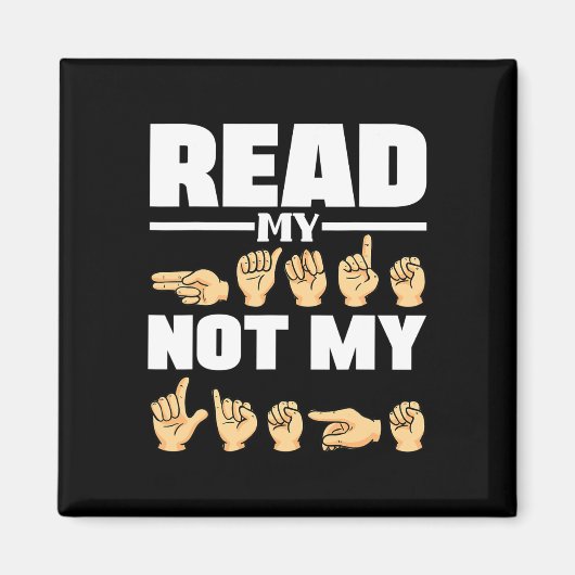 Alphabet American Sing Language Asl Teacher Quote Magnet (Vorne)