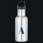 Alphabet-Anfangsbuchstaben anpassen, personalisier Edelstahlflasche<br><div class="desc">Alphabet-Anfangsbuchstaben aus Edelstahl-Flasche,  blau,  individualisieren</div>