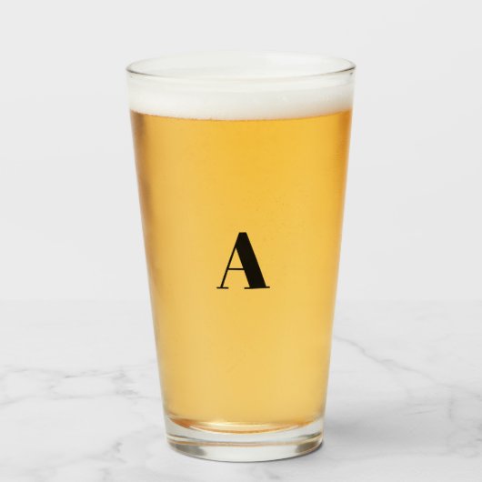 Alphabet-Anfangsbuchstaben anpassen, personalisier Glas (Vorne (Gefüllt))