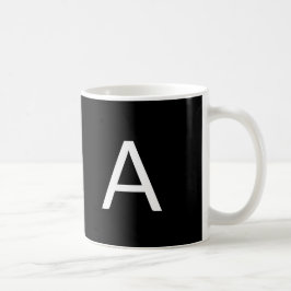 Alphabet-Anfangsbuchstaben anpassen, personalisier Kaffeetasse