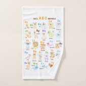 Alphabet Animal ABC Niedliche Tiere Badhandtuch Set (Handtuch)