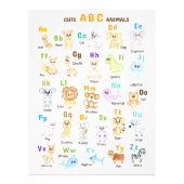 Alphabet Animal ABC Niedliche Tiere Fotodruck (Vorne)