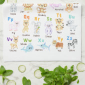 Alphabet Animal ABC Niedliche Tiere Geschirrtuch (Gefaltet)