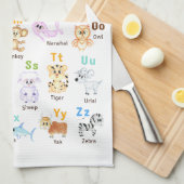 Alphabet Animal ABC Niedliche Tiere Geschirrtuch (Viertel Falte)