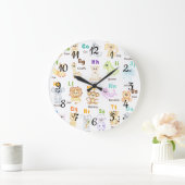 Alphabet Animal ABC Niedliche Tiere Große Wanduhr (Zuhause)