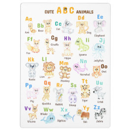Alphabet Animal ABC Niedliche Tiere Klemmbrett