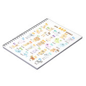 Alphabet Animal ABC Niedliche Tiere Notizblock (Linke Seite)