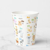 Alphabet Animal ABC Niedliche Tiere Pappbecher (Rechts)