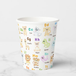 Alphabet Animal ABC Niedliche Tiere Pappbecher