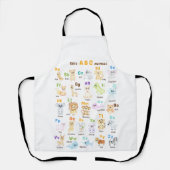 Alphabet Animal ABC Niedliche Tiere Schürze (Vorderseite)