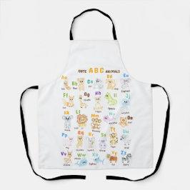 Alphabet Animal ABC Niedliche Tiere Schürze