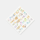 Alphabet Animal ABC Niedliche Tiere Serviette (Ecke)