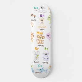 Alphabet Animal ABC Niedliche Tiere Skateboard