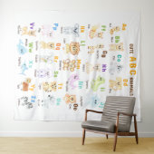 Alphabet Animal ABC Niedliche Tiere Wandteppich (Beispiel (Horizontal))