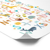 Alphabet Animal ABC Poster Print (Ecke)