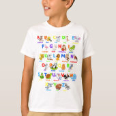Alphabet Animal ABCs Learning Boy T - Shirt (Vorderseite)