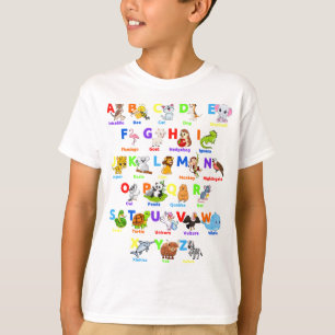 Alphabet Animal ABCs Learning Boy T - Shirt
