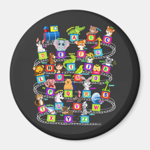 Alphabet Animal ABCs Learning Circle Magnet
