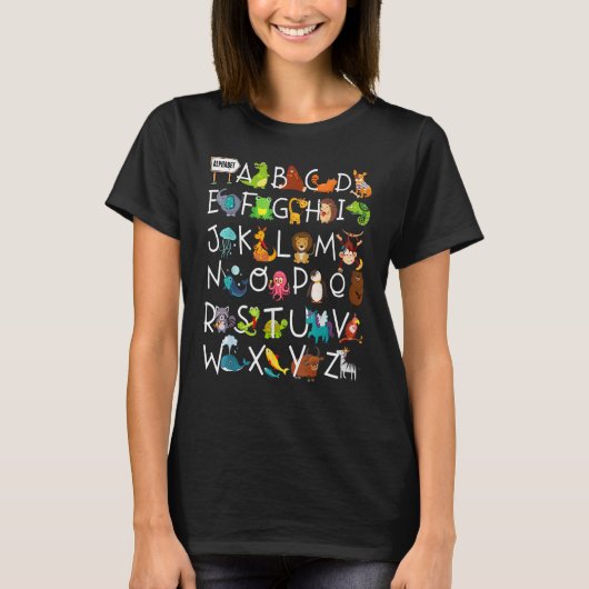Alphabet Animal ABCs lernen ABCs Rhyming Kinderg T-Shirt (Vorderseite)