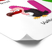 Alphabet Animal Clipart Kindererziehung Poster (Ecke)