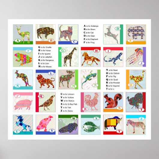 Alphabet Animal Poster (Vorne)