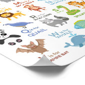 Alphabet Animal Poster A - Z Children Educational (Ecke)