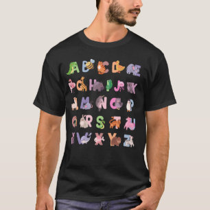 Alphabet Animal Zoo lernen zurück zur Schule T-Shirt