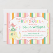 Alphabet Animals Kinderdusche Einladung (Vorderseite)