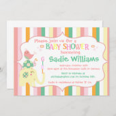 Alphabet Animals Kinderdusche Einladung (Vorne/Hinten)