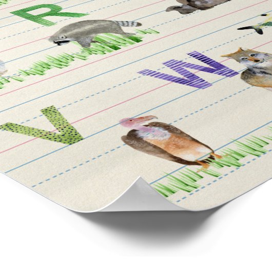 Alphabet Animals Poster (Ecke)