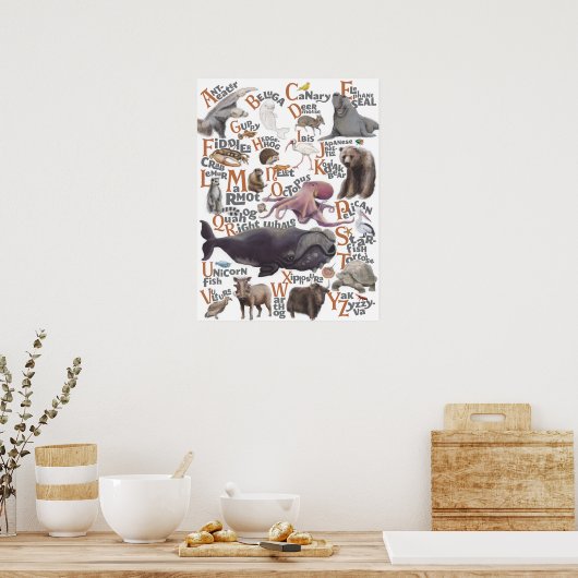 Alphabet Animals Poster (Küche)