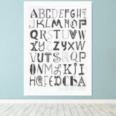 Alphabet Art Leinwanddruck (Insitu (Holzboden))