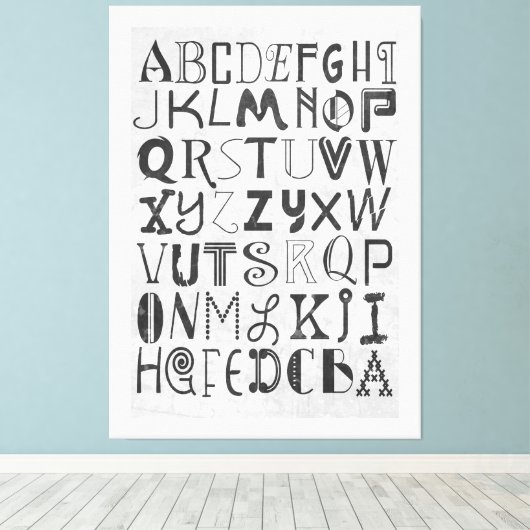 Alphabet Art Leinwanddruck (Insitu (Holzboden))