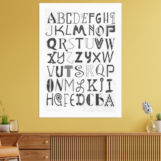 Alphabet Art Leinwanddruck (Insitu (Wohnzimmer))