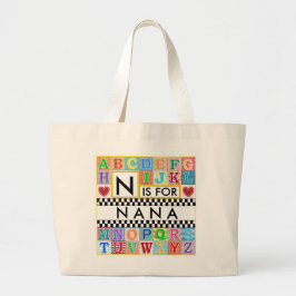 Alphabet Art Nana Jumbo Stoffbeutel