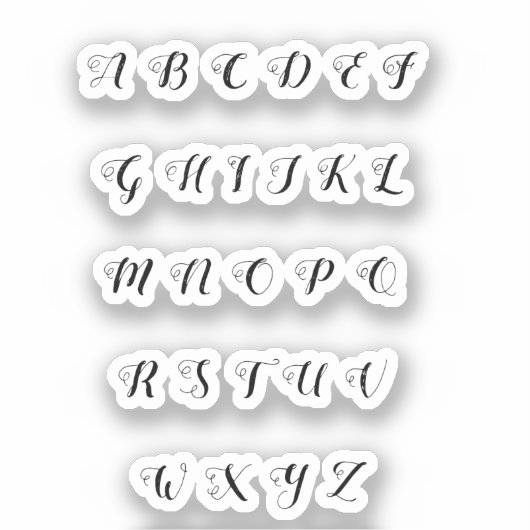 Alphabet Aufkleber (Vorderseite)
