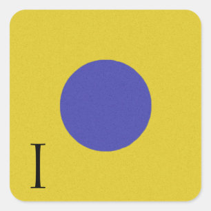 Alphabet-Aufkleber für das Schiff Nautic Signal I Quadratischer Aufkleber