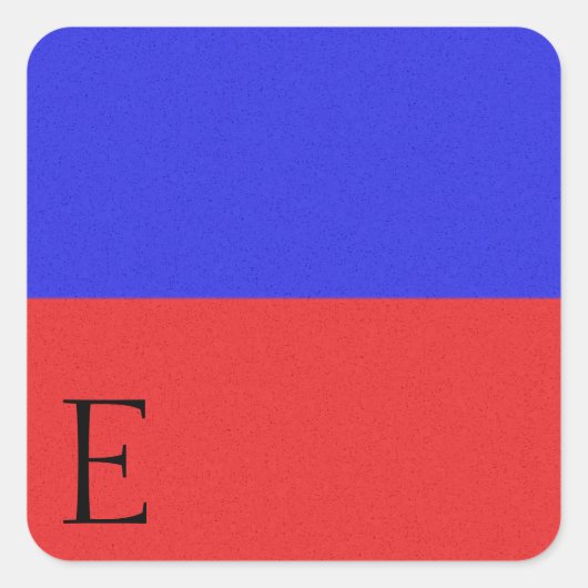 Alphabet-Aufkleber für die Signalflagge E Quadratischer Aufkleber (Vorderseite)