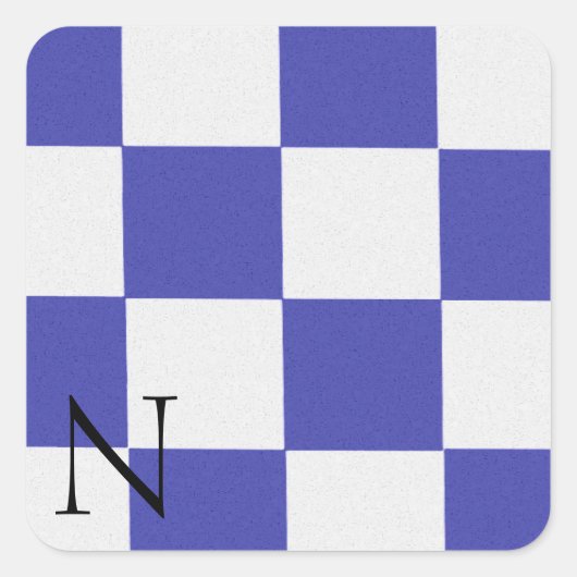 Alphabet-Aufkleber für die Signalflagge N Quadratischer Aufkleber (Vorderseite)